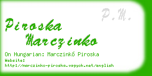 piroska marczinko business card