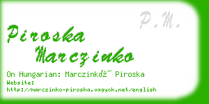 piroska marczinko business card